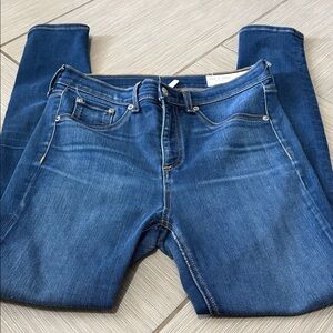 rag & bone Women's Blue High Rise Skinny Ankle Jeans
